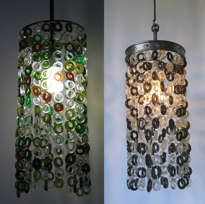 recycled glass ornaments